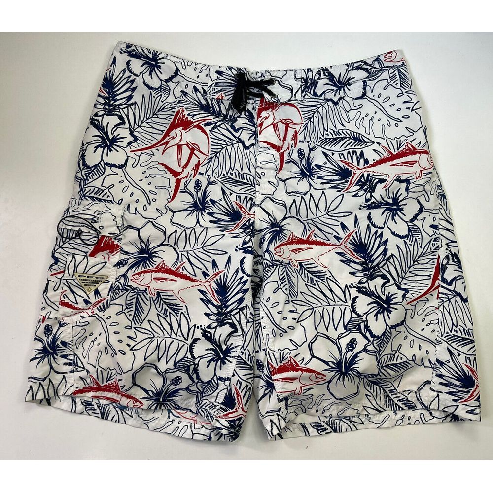 Columbia PFG Mens Sz 36 Fish‎ Responsibly Tunafish Board Shorts